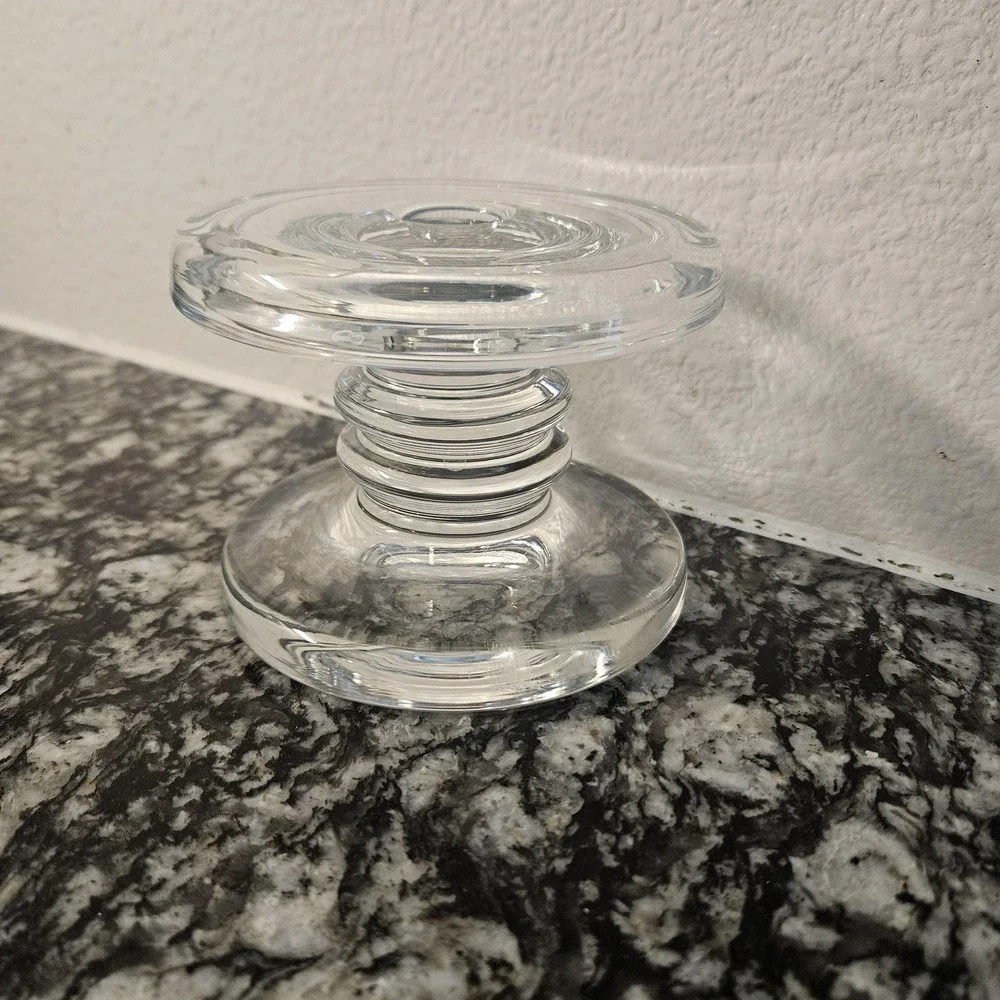 Elegant  minamilist Clear‎ Glass Candlestick Holder